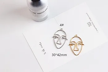 DIY legeringen smykker, accessories og kreative, sjove interessant ansigt øreringe materiale Halskæde Vedhæng