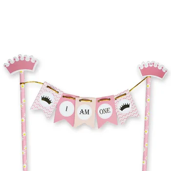 DIY-Pink Baby ' s Fødselsdag, Kage, Flag, jeg ER EN Mini-Banner Kage Topper For lille barns Fødselsdag Bryllup Fest Kage Bagning Indretning