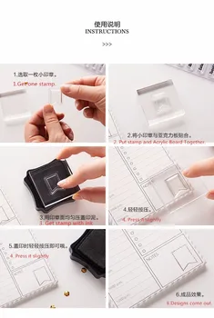 DIY Scrapbooking Gennemsigtig Klar Stempel akrylklods Pad Farve Proces Vigtigt Redskab Tonet Helper