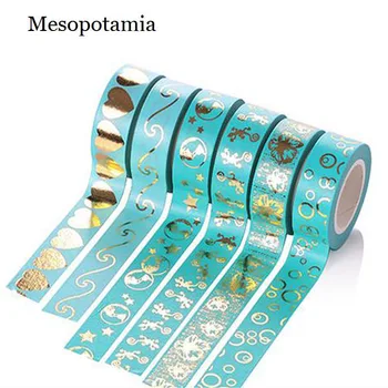 DIY Scrapbooking Golden Blå Stempling Bronzing Hjertet Blonder Butterfly Papir, Tape, Klistermærker, Tape Dekorative Håndværk Klistermærker