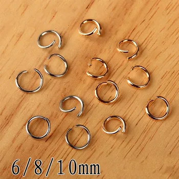 Diy smykker tilbehør håndlavet beaded materiale hvid KC guld med enkelt ring, der forbinder ring o - ring åbning ring