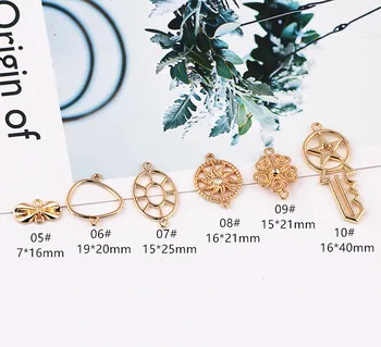 Diy øre smykker tilbehør Korea legering simple geometriske dog cirkel bue øreringe-armbånd-vedhæng