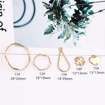 Diy øre smykker tilbehør Korea legering simple geometriske dog cirkel bue øreringe-armbånd-vedhæng
