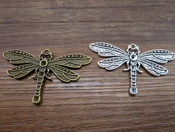 DIYbead ! 3pcs /10stk vintage antik sølv / bronze tone Stor dragonfly charme vedhæng Smykker resultater 3429