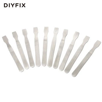 DIYFIX 10stk Rustfrit Stål Metal Skraber Kniv for Mobiltelefon Reparation Åbent Værktøj
