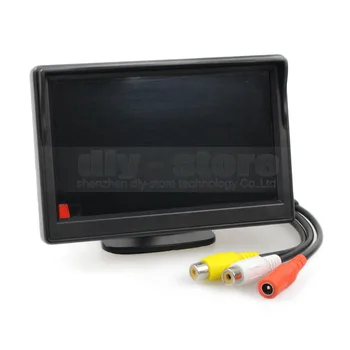 DIYKIT 5 tommer LCD-Skærm Rear View Bil Skærm + LED-Farve nattesyn Bil Kamera, Trådløse Parkering Sikkerhed System Kit