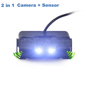 DIYSECUR Trådløse 5 Tommer TFT LCD-Skærm Bil Overvåge + Vandtæt Parkering Radar Sensor Bil førerspejlets Kamera