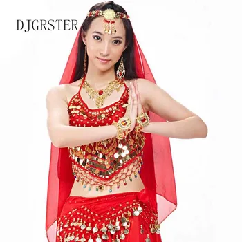 DJGRSTER 2018 Nye Ankomst 5pcs/set Mavedans Kostumer Bollywood Kostume Indisk Kjole Sexet Uddannelse Kjole Eller Ydeevne