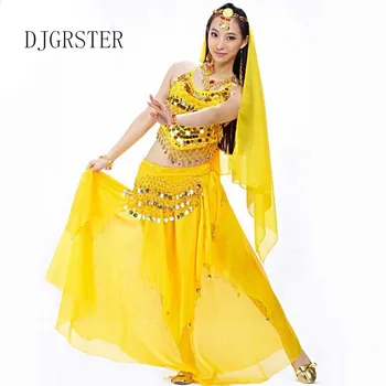 DJGRSTER 2018 Nye Ankomst 5pcs/set Mavedans Kostumer Bollywood Kostume Indisk Kjole Sexet Uddannelse Kjole Eller Ydeevne