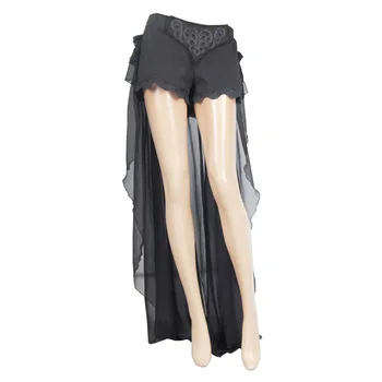 Djævelen Mode Gothic Black Sexede Shorts med Lange Blonde Steampunk Sommeren Kvinder Cool Shorts Personlig Bukser