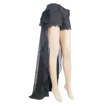 Djævelen Mode Gothic Black Sexede Shorts med Lange Blonde Steampunk Sommeren Kvinder Cool Shorts Personlig Bukser