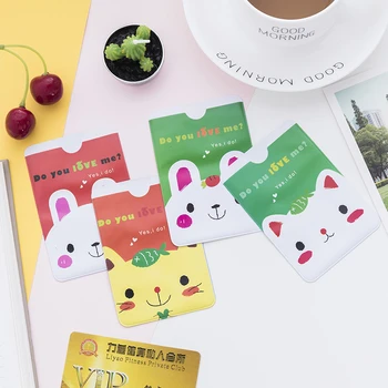 DL Sød dyr Korea kreative kort sæt plastik gennemsigtig bus kort, bank beskyttelse, engros
