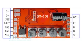 DM-101;600ma * 4channel-udgang,4-Kanals RGBW DMX Konstant Strøm Dekoder,DC12-24V input,DMX512/1990