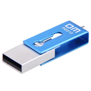 DM PD010 USB-Flash-Drev, 32GB Metal OTG Pendrive High Speed USB Memory Stick 16 GB pen-Drev Reelle Kapacitet 8 GB USB Flash-U disk