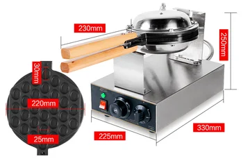 DMWD Elektriske Kinesiske eggettes ævle maker puff strygejern Hong Kong boble æg maskine kage ovn Kommercielle 110V 220V EU ' OS stik