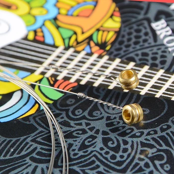 Dobbelt 1st Strygere, Akustiske Guitar Strenge Sekskantet Core med String Handling Måle Guitar Lineal