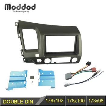 Dobbelt Din Radio Fascia For Honda Civic DVD, Stereo Panel Genmontering Installation Trim-Kit Ramme W. ledningsnet