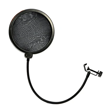 Dobbelt Lag Pop-Filter MPF-6 Sort 6-Tommer Klemme Mikrofon Mic For Kondensator Mikrofon Optagelse Spray Vagt Karaoke