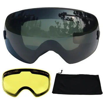 Dobbelt Linse Ski Goggles Anti-fog UV400 Sfæriske Ski Briller Skiløb Sne Snowboard Goggles Ski Briller Lysning af Linse
