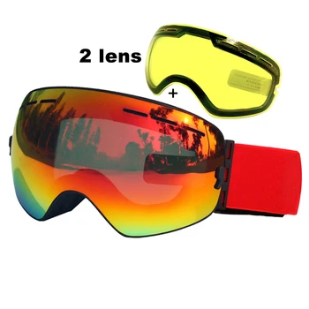 Dobbelt Linse Ski Goggles Anti-fog UV400 Sfæriske Ski Briller Skiløb Sne Snowboard Goggles Ski Briller Lysning af Linse
