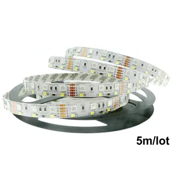 Dobbelt Række RGBW LED Strip RGB 5050 + 2835 Hvid / Varm Hvid DC12V 120 LED/m 5m/masse.