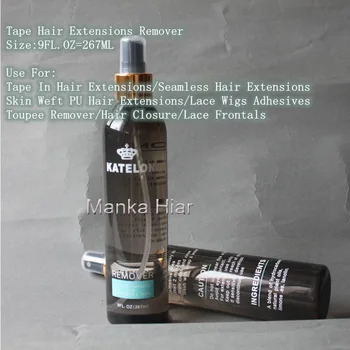 Dobbeltklæbende Tape Remover 267ML For Lace Wig/Tape Hair Extensions/Blonder Frontal/Lace Lukning/Skin Weft Hair/Hair Remover Toupee
