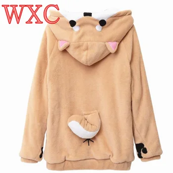 Doge Kvinder Hættetrøjer Øre Hoodie Pose Kvinders Beklædning Pullover Sweatshirt Vetement Kawaii Japansk Anime Hale WXC