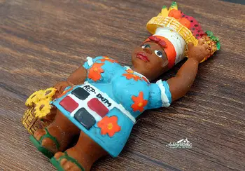 Dominica Kvinde, turistrejser Souvenir-3D Harpiks Sjove Dekorative Køleskab Magnet Håndværk GAVE