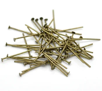 DoreenBeads 700PCs Antik Bronze Head Pins 20mm( 6/8