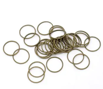 DoreenBeads Detail Bronze Tone Lukkede Hop Ringe Resultater 16 mm Dia.sælges pr pakke 100