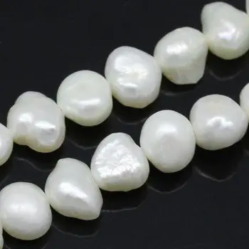 DoreenBeads Detail imiteret perle Løse Perler Naturlige 9x7mm-7x7mm,37cm lang,1 Strand(ca 55PCs)