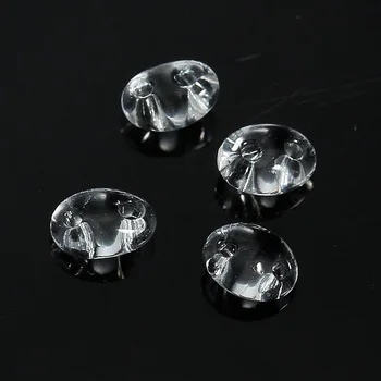 DoreenBeads (Japan Import) Glas To Hole Frø Perler Klar Over, 5mm x4mm-5mm x3mm,Hul ca:0,8 mm,10 Gram(Ca 17 Stk/Gram)