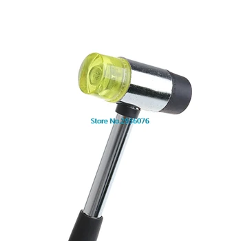 Double Face Soft Touch Gummi Hammer Hammer Læder DIY Værktøj 25mm