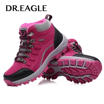 DR. EAGLE Udendørs støvler til trekking, hiking sko i ægte læder moutain vandtæt vinter kvinder sneakers varm klatring sko