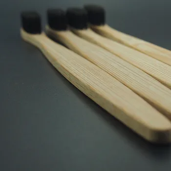 DR. PERFEKTE 100 Stykker/masse træ-blød Øko-venligt Bambus Tandbørste tunge skraber til rengøring mundhygiejne Blød Børste