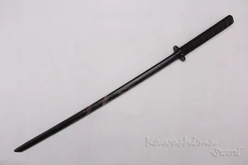 Dragon Design Træ-Sværd Samurai Bokken Praksis Kendo Stick Bushido Katana Med PU Taske, Jakke Skeden