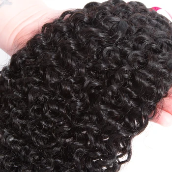 Dronning Hår Produkter Kinky Curly Væve menneskehår Brazilian Hår Bundter Remy Human Hair 3 Bundter Extensions Kan matche lukning