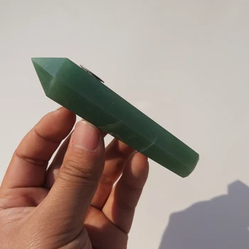 Drop Shipping engros Naturalgreen aventurin Crystal Ryger Pibe + si kvarts sten healing wand Gratis Fragt X05