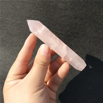 Drop Shipping engros Naturlige Pink Krystal Ryger Pibe + si kvarts sten healing wand Gratis Fragt X13