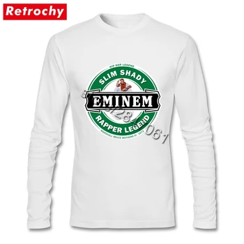 Dropshipping Leverandører Eminem Slim Shady T Shirts Mænd Tees Shirts Stor Størrelse Øko Bomuld Crew Neck Tee Shirts