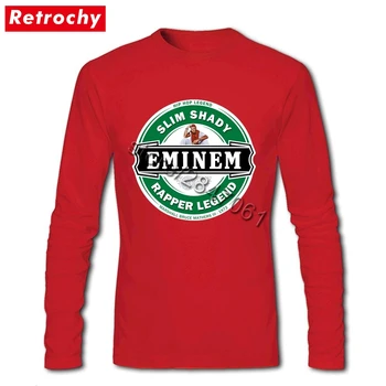 Dropshipping Leverandører Eminem Slim Shady T Shirts Mænd Tees Shirts Stor Størrelse Øko Bomuld Crew Neck Tee Shirts