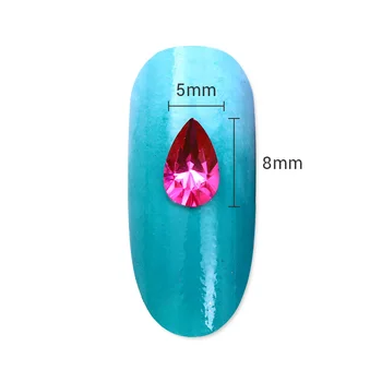 Dråbe vand Fladskærms Nederste Søm Rhinestone Farverige Krystal Manicure DIY Tips 3D Nail Art Dekoration Tilbehør i Hjulet 1 Kasse