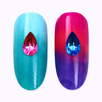 Dråbe vand Fladskærms Nederste Søm Rhinestone Farverige Krystal Manicure DIY Tips 3D Nail Art Dekoration Tilbehør i Hjulet 1 Kasse