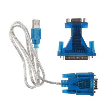 DSHA Nye Hot 1M USB til RS232 Seriel 9-Pin Adapter Kabel w DB9 Female til DB25 Male Stik