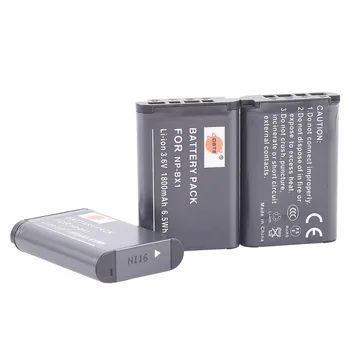 DSTE 3stk NP-BX1 np-bx1 Batteri til Sony DSC-RX100 IV RX10 II HX50 HX300 WX300 WX500 HDR-AS15 CX240E MV1 AS30V RX1RM2