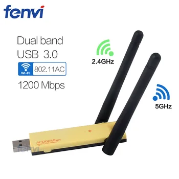 Dual Band 802.11 ac 1200Mbps USB 3.0-Wifi-dongle til Trådløst-AC Netværk Lan-Kort Antenner Adapter Til Windows XP/7/8/8.1/10/ Mac OSX