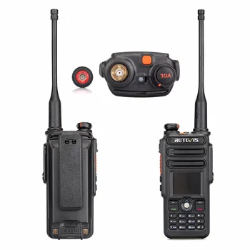 Dual Band DMR Retevis RT82 GPS, Digital Radio Walkie Talkie 5W VHF-UHF DMR IP67 Vandtæt Skinke Radio Hf Transceiver+Program Kabel