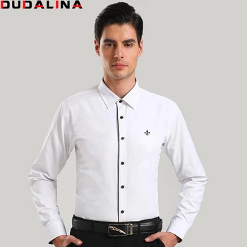 Dudalina Camisa Mandlige Shirts Med Lange Ærmer Mænd Shirt I Mærke Tøj Slim Fit Afslappet Camisa Sociale Stribet Masculina Chemise Homme