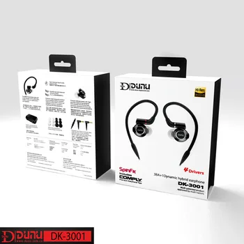 DUNU DK-3001 4Drivers Hovedtelefon 3 BADEVÆR + 1Dynamic Hybrid Øretelefoner DK3001