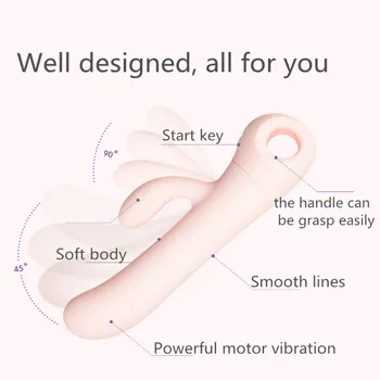 Durex Rabbit Vibrator G Spot Stak, Dual-Head-Elektrisk Dildo Vibratorer Til Kvinder, Sexet Vibrerende Sexlegetøj Legetøj Til Kvinder